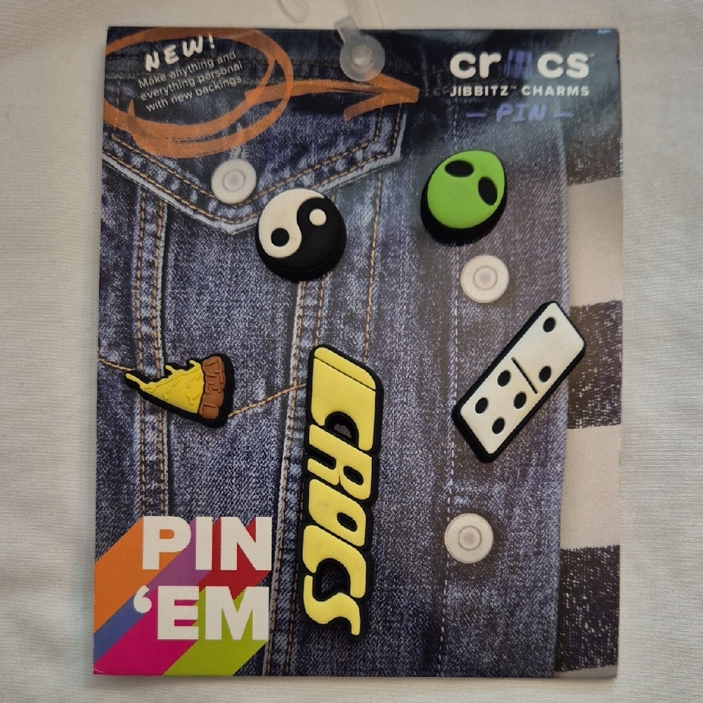 CROCS Jibbitz 5-Pack Pin-On Shoe Charms | Jibbitz for Crocs, Crocs Dude, Small